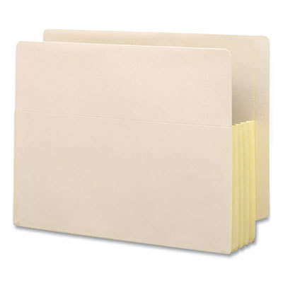 Expandable File Folder with End Tab Pocket: Letter, Manila, 10/Pack